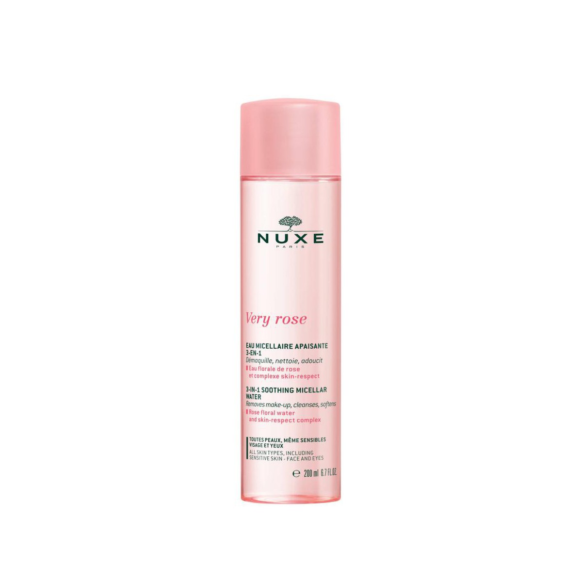 nuxe very rose calmante agua micelar 3 en 1 200ml