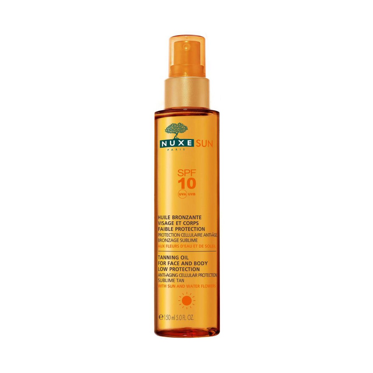 nuxe sun aceite bronceador spf10 150ml