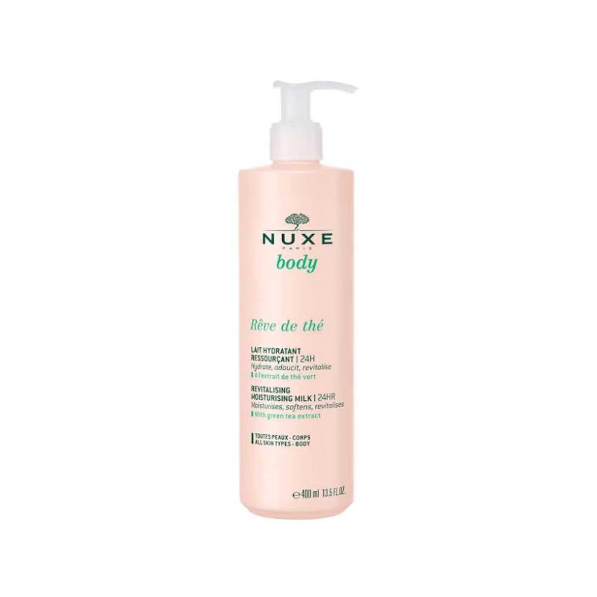 nuxe body rve de the leche hidratante revitalizante 400 ml