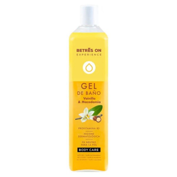 betres on gel de bano vainilla y macadamia 750ml