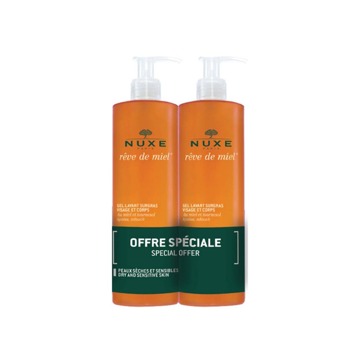 nuxe gel reve de miel lavante duplo 400ml