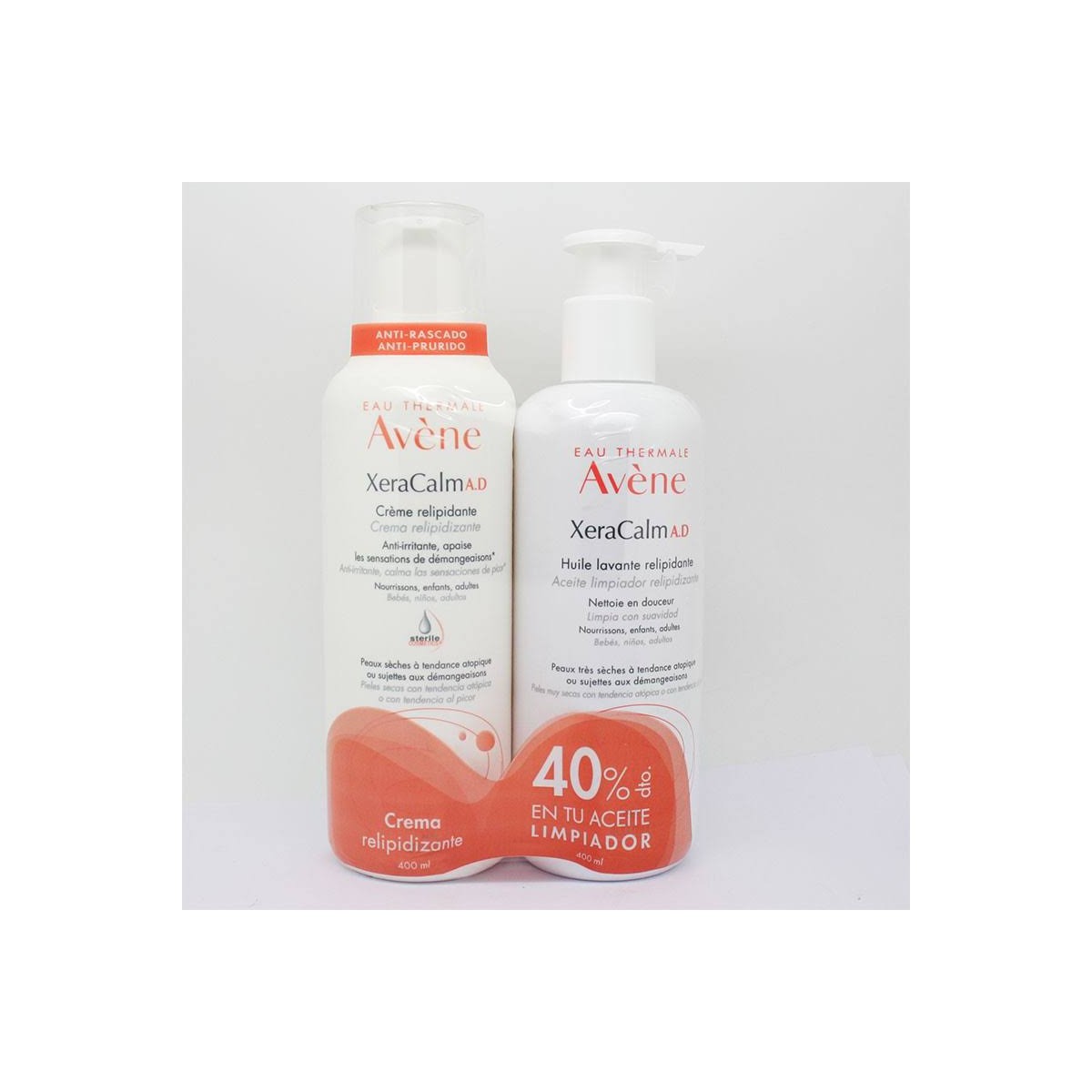 avene pack xeracalm crema 400 ml aceite 400 ml
