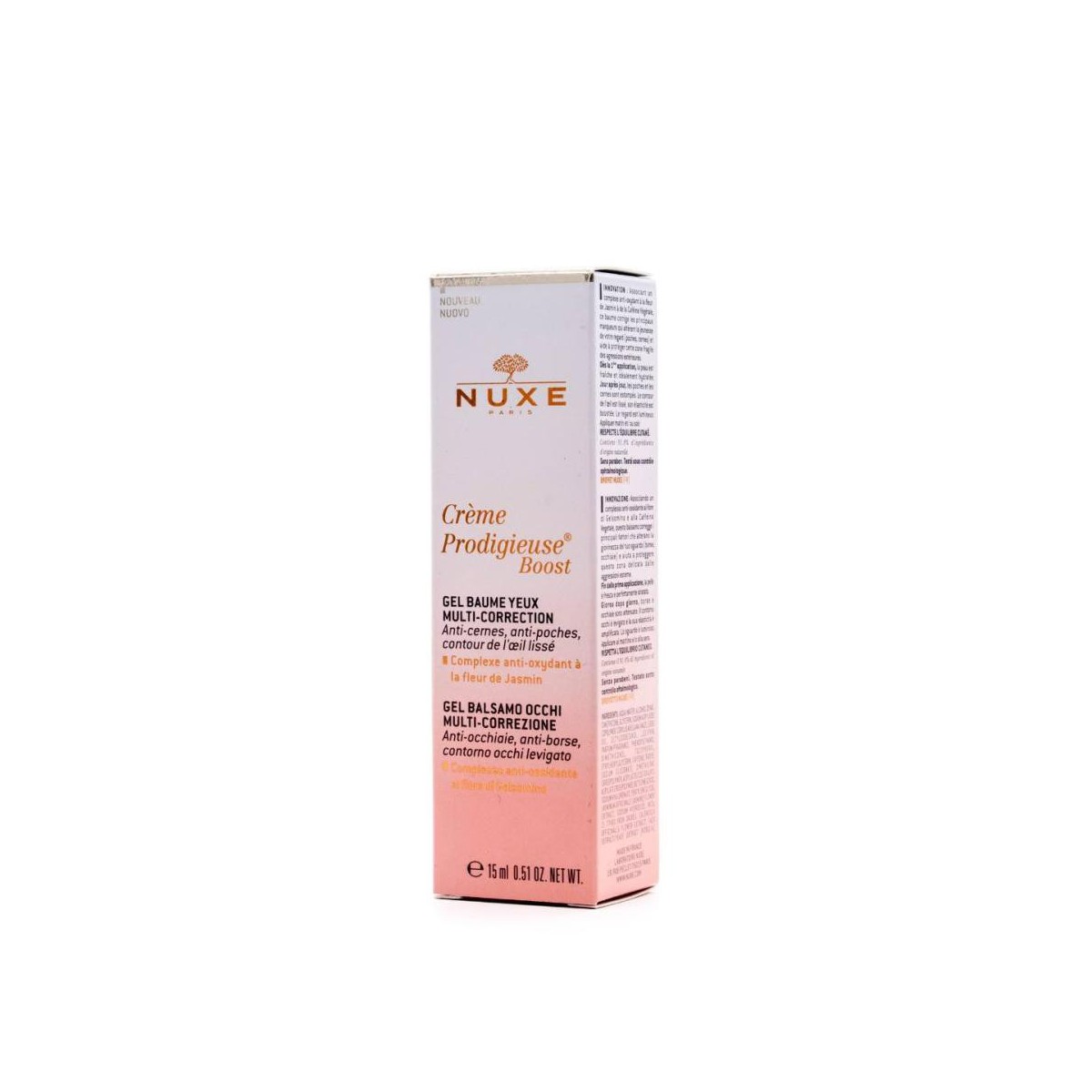 nuxe crme prodigieuse boost gel balsamo ojos 15ml